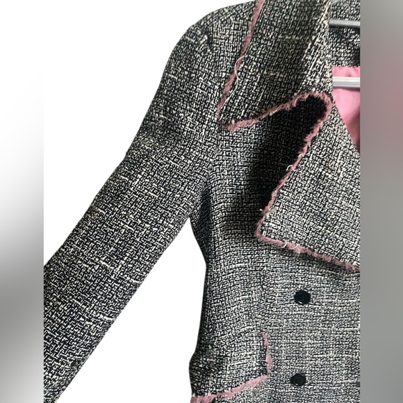 w.o.n.y. Women’s Double Breasted Boucle Coat/Jacket Size 8 - Picture 3 of 13